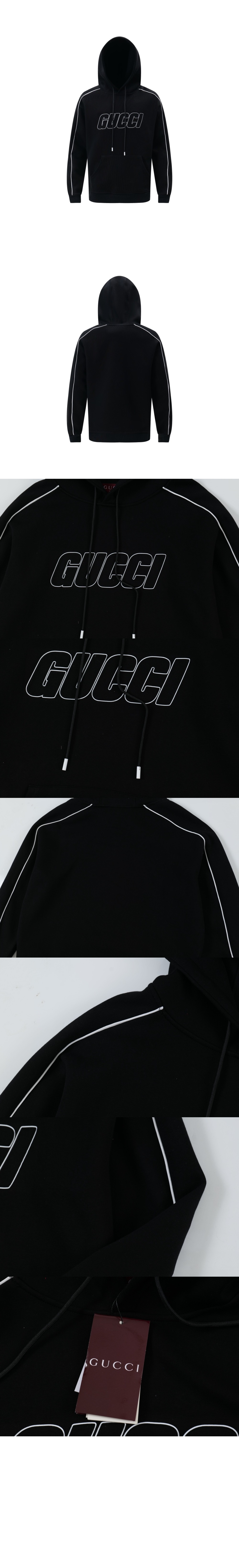 구찌 코튼 저지 후드 스웨트셔츠