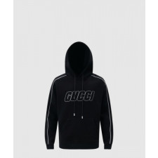 구찌 코튼 저지 후드 스웨트셔츠