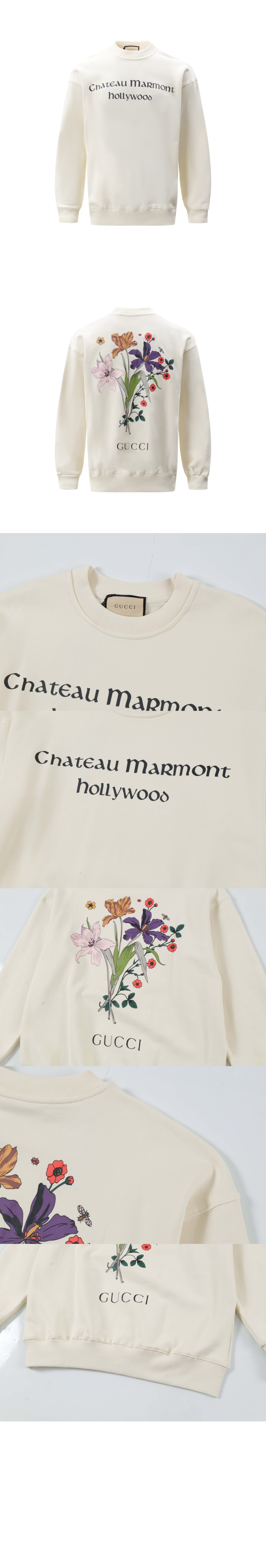 구찌 플라워 코튼 톱