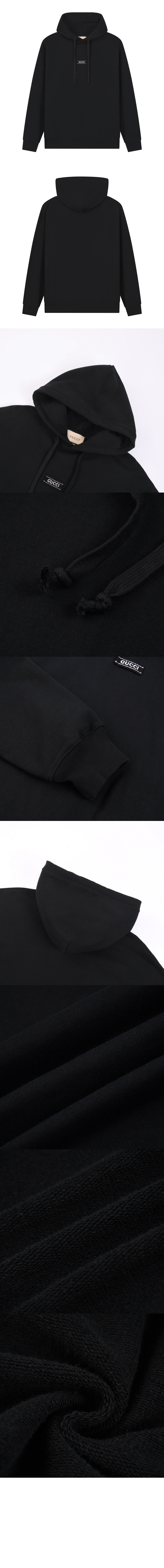 구찌 코튼 저지 후드 스웨트셔츠