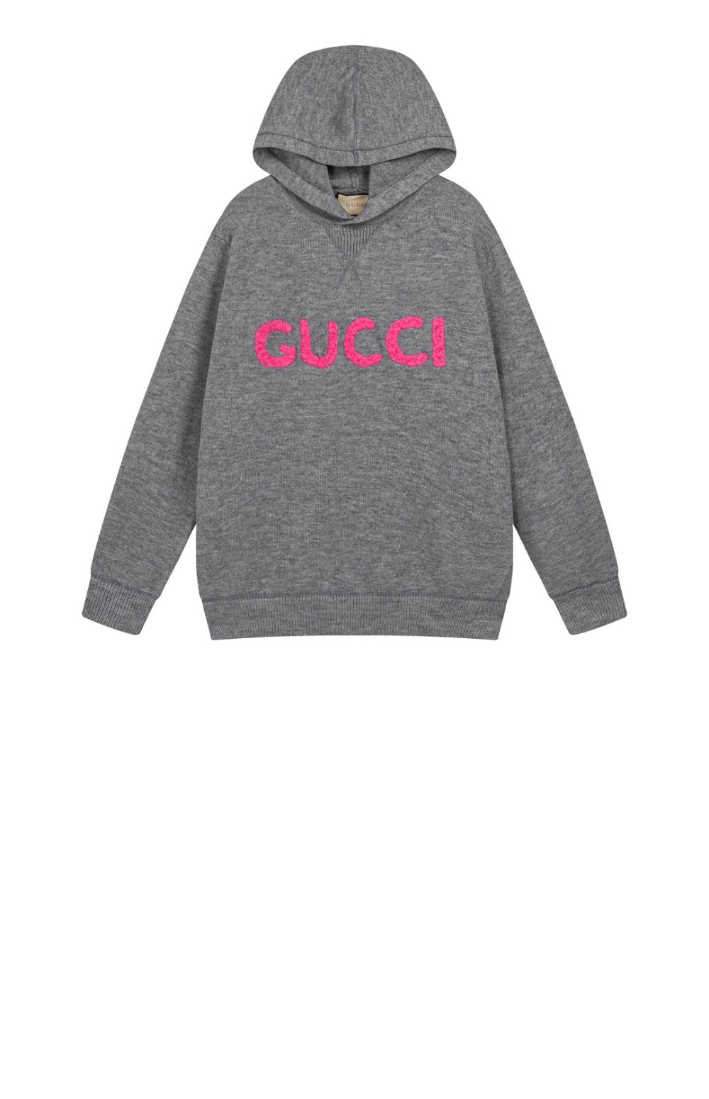 구찌 로고 엠브로이드 울 후드 스웨터