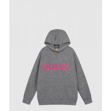 구찌 로고 엠브로이드 울 후드 스웨터