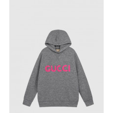 구찌 로고 엠브로이드 울 후드 스웨터