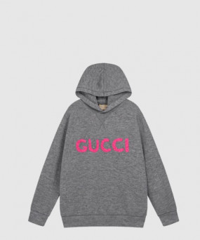 구찌 로고 엠브로이드 울 후드 스웨터