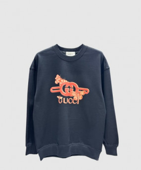 구찌 로고 프린트 면 톱