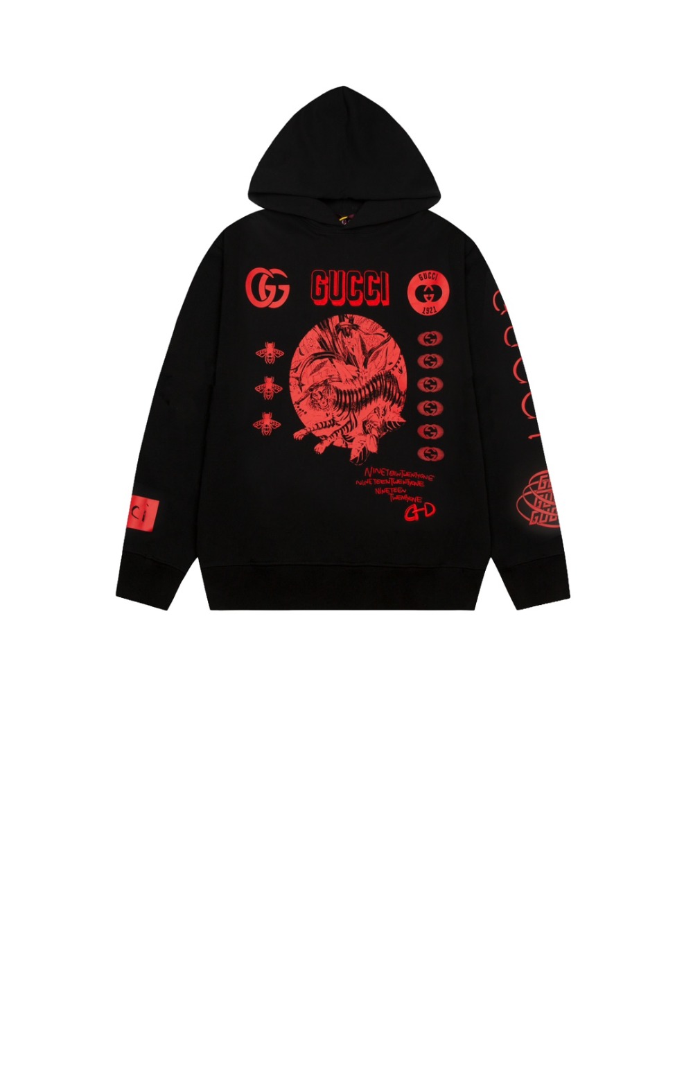 구찌 코튼 저지 후드 스웨트셔츠