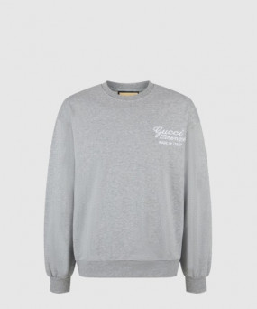 구찌 저지 코튼 자수 스웨트셔츠