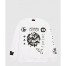 구찌 로고 엠브로더리드 맨투맨