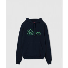 구찌 코튼 저지 후드 스웨트셔츠