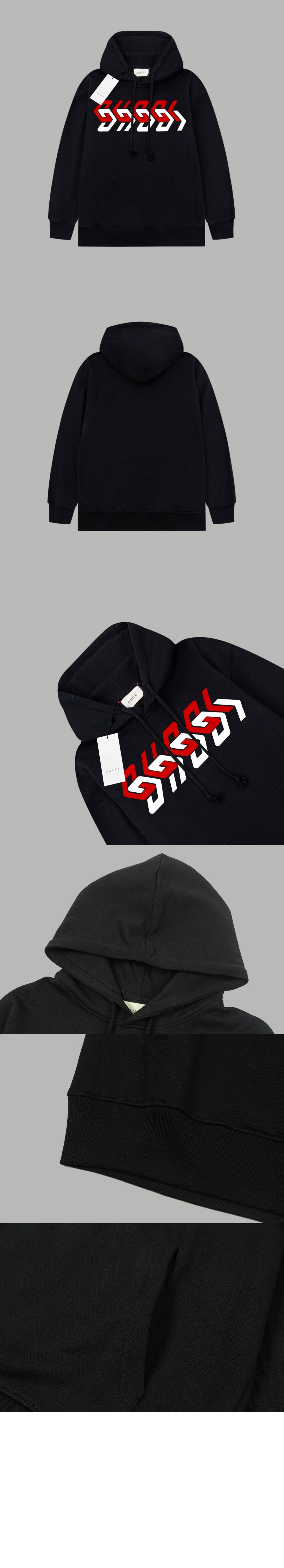 구찌 그래피티 로고 프린팅 후드 스웨트셔츠