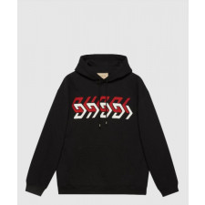 구찌 그래피티 로고 프린팅 후드 스웨트셔츠