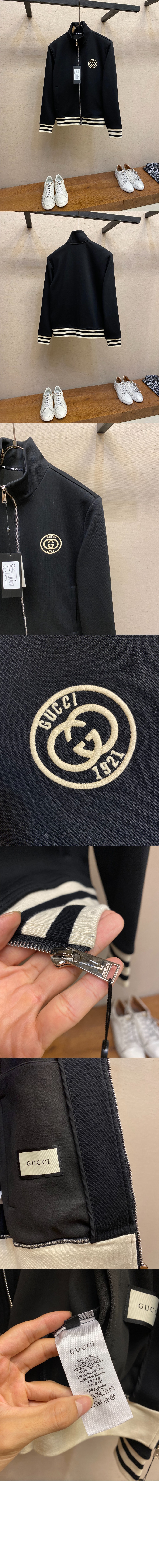 구찌 로고 프린트 재킷