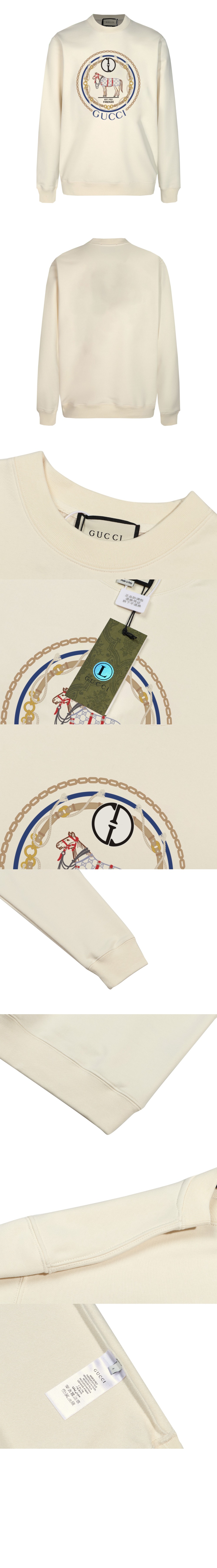 구찌 플라워 코튼 톱