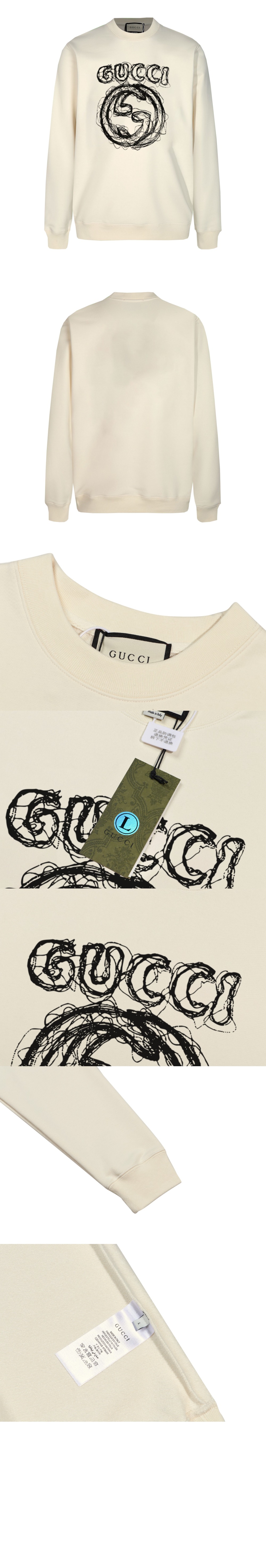 구찌 플라워 코튼 톱