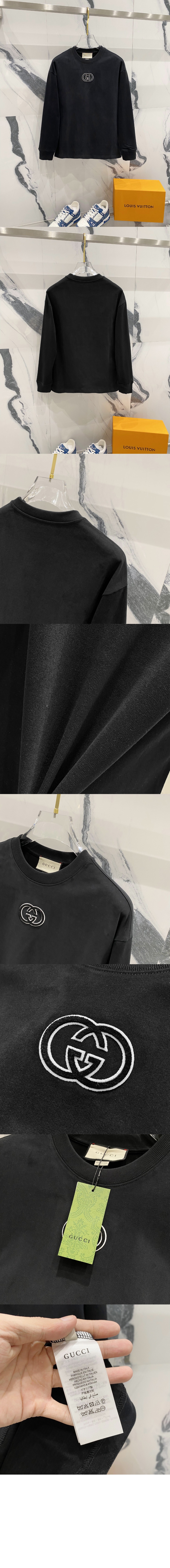 구찌 플라워 코튼 톱