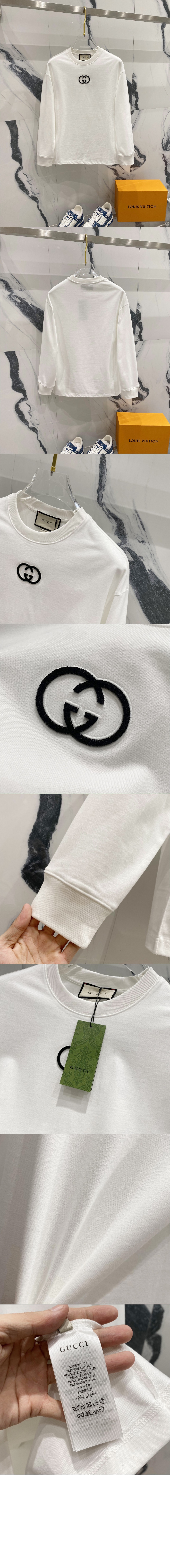 구찌 플라워 코튼 톱