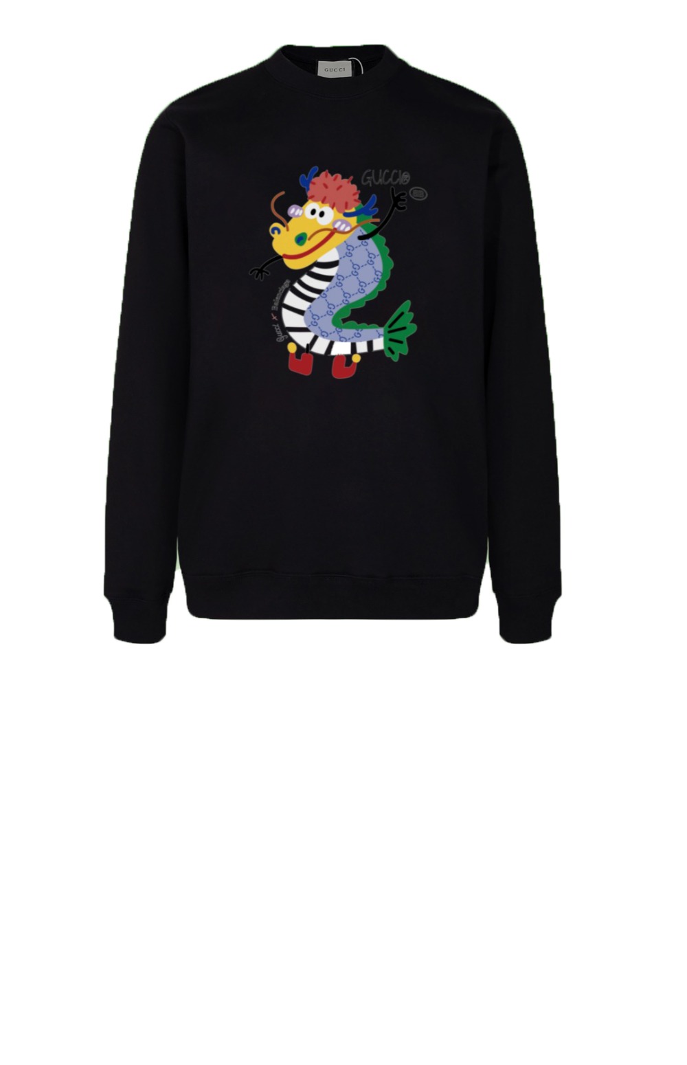 구찌 로고 프린트 면 톱