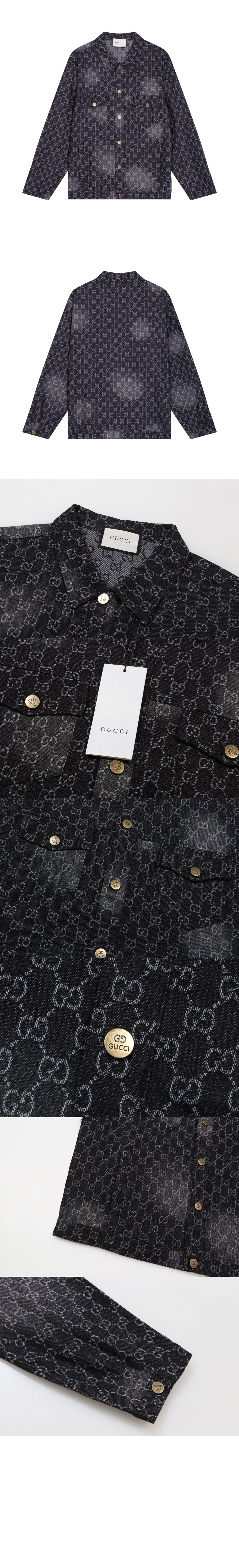 구찌 로고 프린트 셔츠 톱