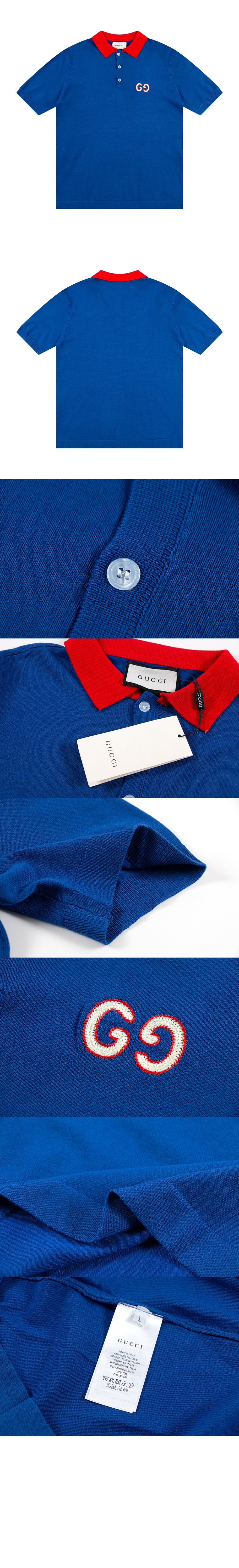 구찌 프린트 니트 톱