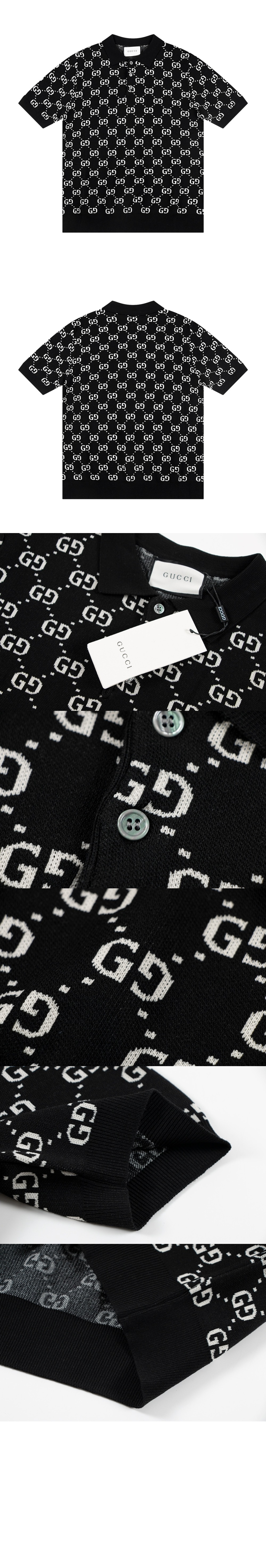 구찌 프린트 니트 톱