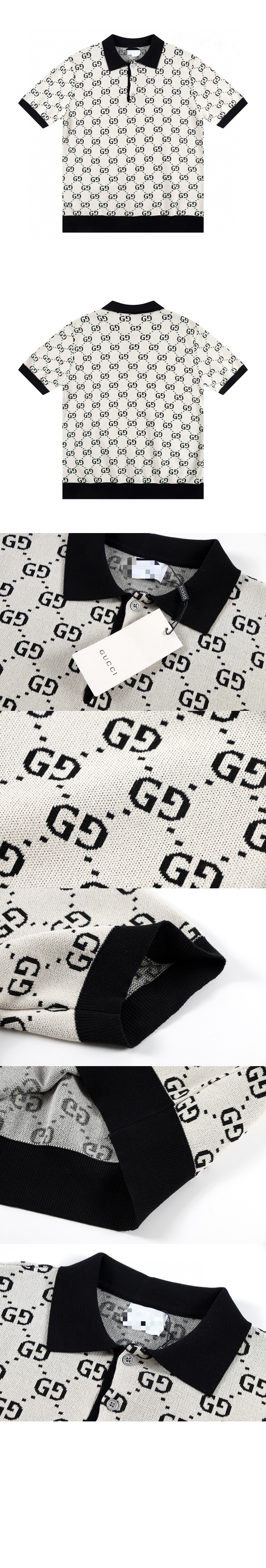 구찌 프린트 니트 톱