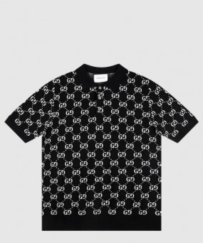 구찌 프린트 니트 톱