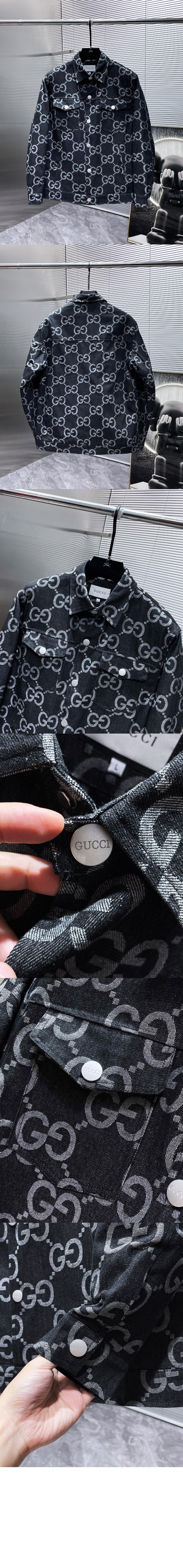 구찌 로고 프린트 셔츠 톱