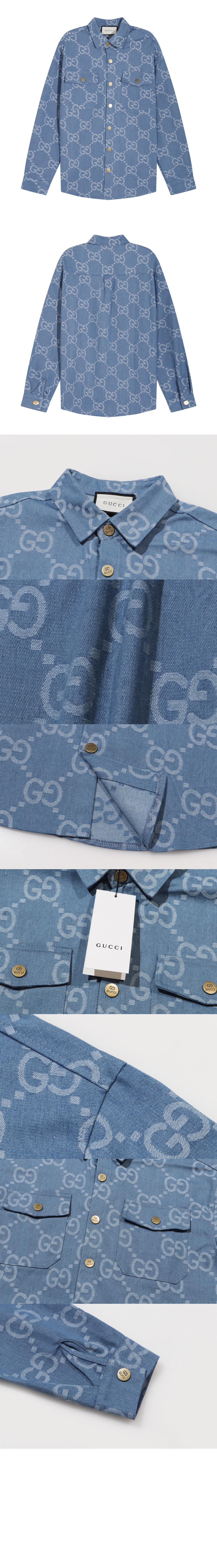 구찌 로고 프린트 셔츠 톱