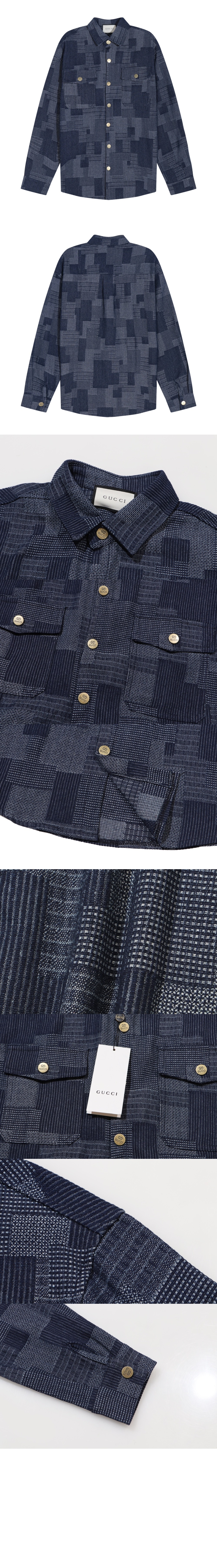 구찌 로고 프린트 셔츠 톱