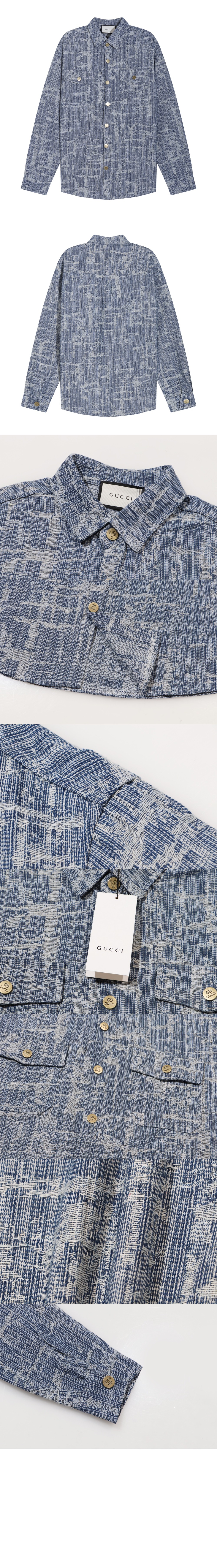 구찌 로고 프린트 셔츠 톱