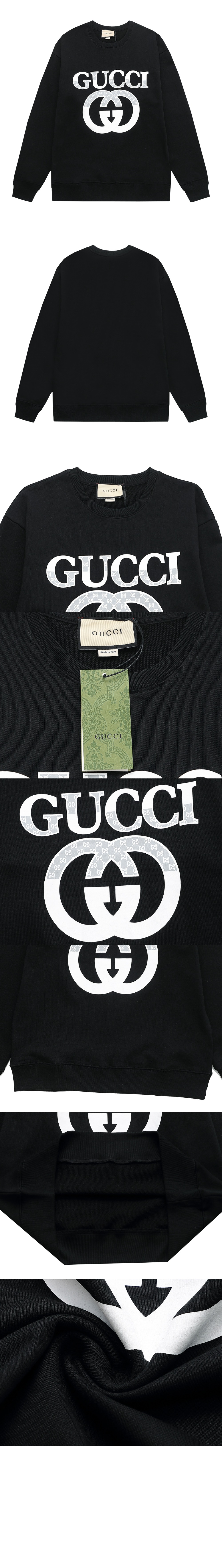 구찌 로고 프린트 면 톱