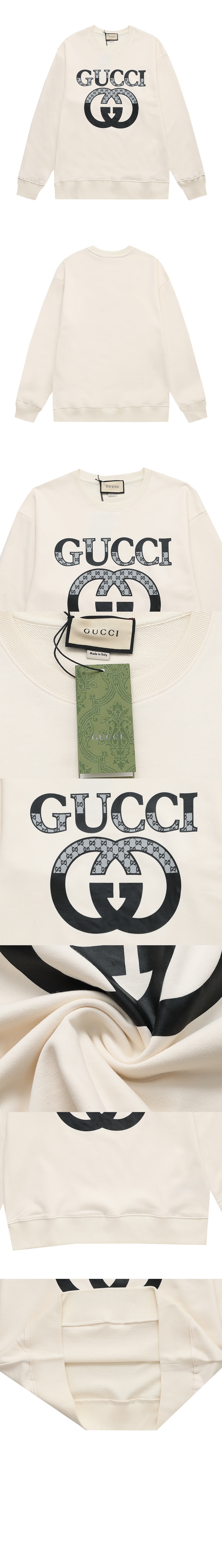 구찌 로고 프린트 면 톱