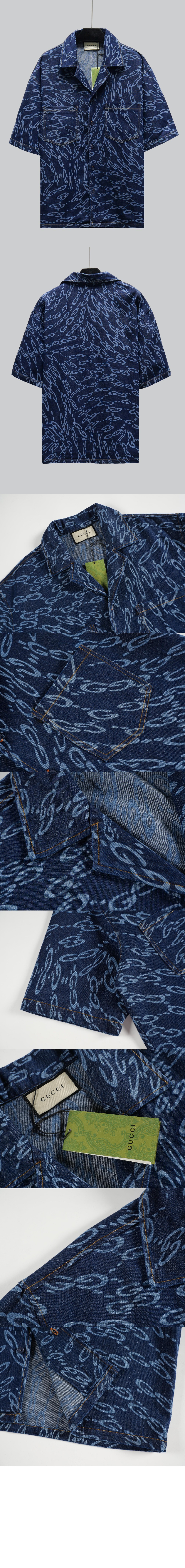 구찌 로고 프린트 셔츠 톱