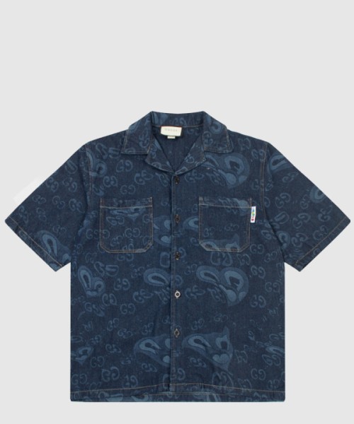 구찌 로고 프린트 셔츠 톱