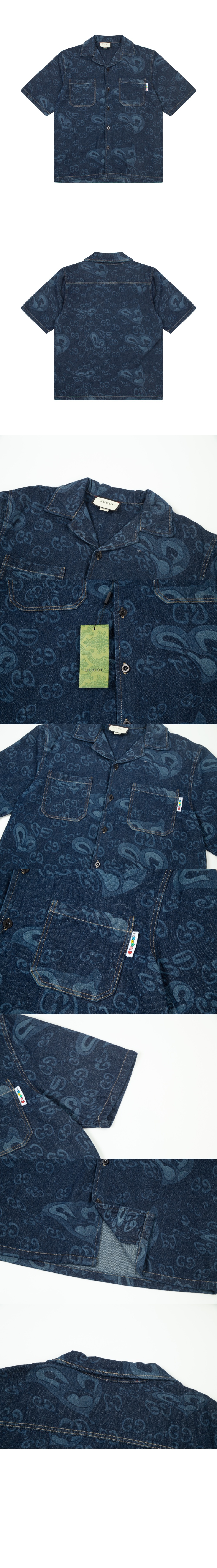 구찌 로고 프린트 셔츠 톱