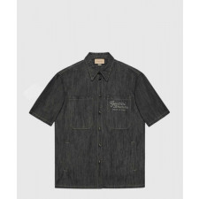 구찌 로고 프린트 셔츠 톱