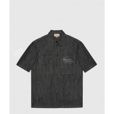 구찌 로고 프린트 셔츠 톱