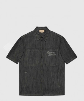 구찌 로고 프린트 셔츠 톱