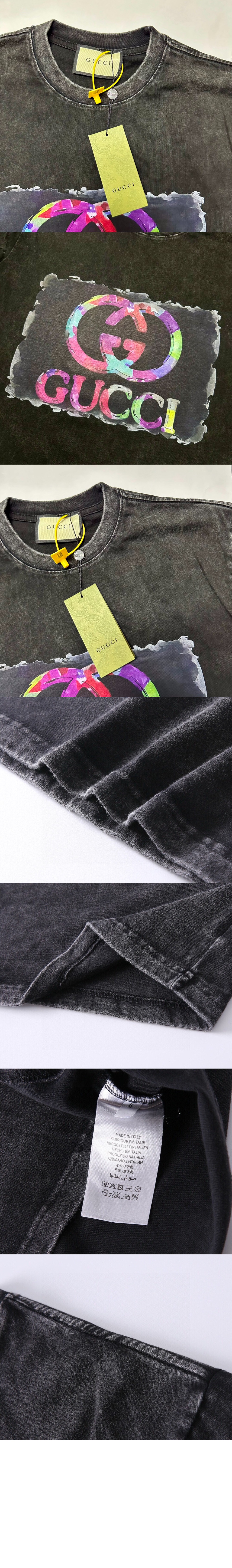 구찌 로고 프린트 반팔