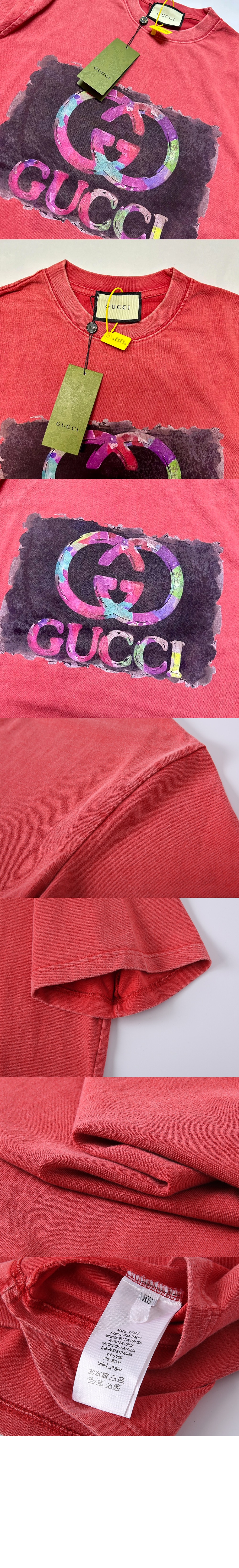 구찌 로고 프린트 반팔