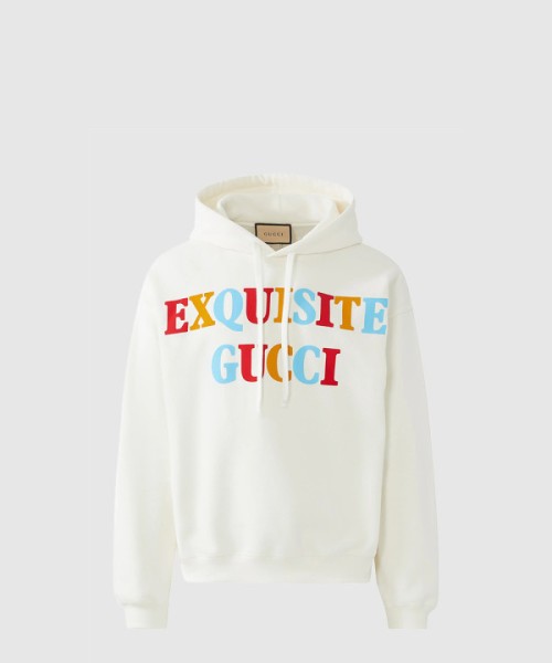 구찌 로고 후드 긴팔