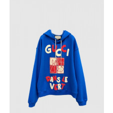 구찌 로고 후드 긴팔
