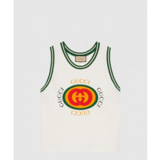 구찌 플라워 코튼 톱