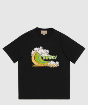 구찌 프린트 니트 톱