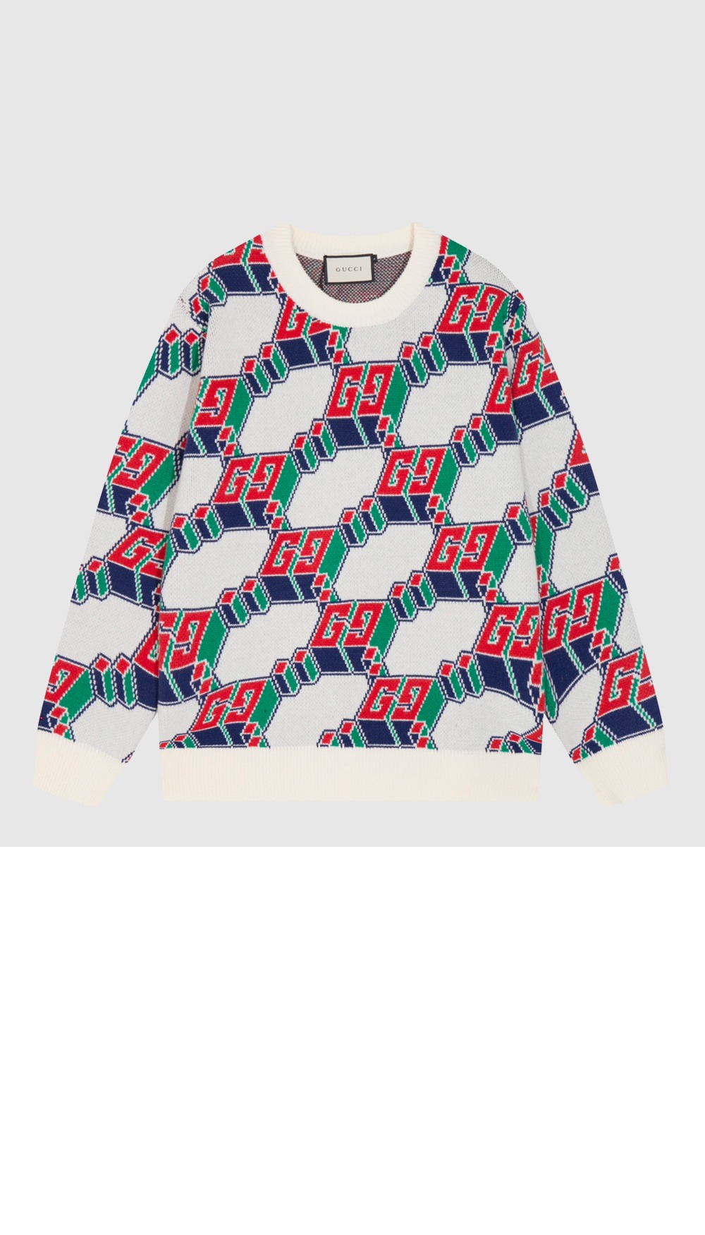 구찌 프린트 니트 톱