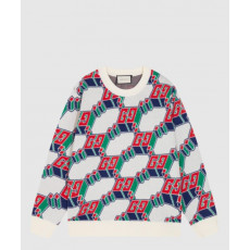 구찌 프린트 니트 톱