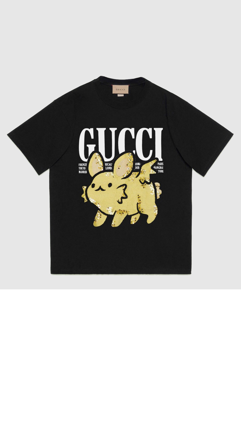 구찌 플라워 코튼 톱