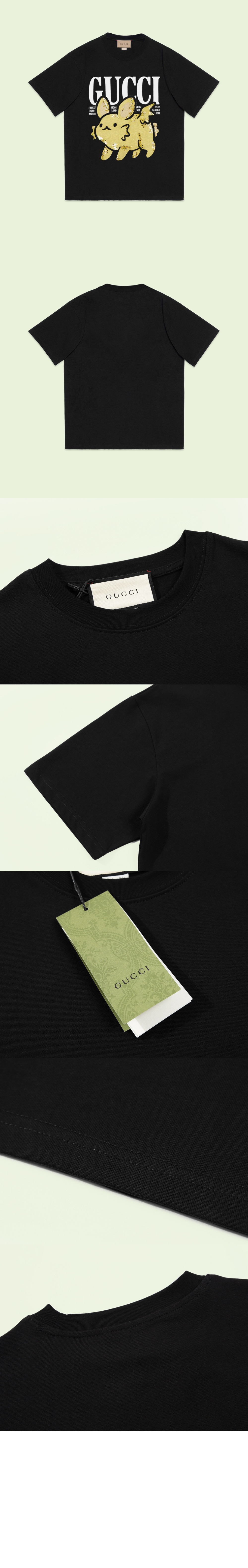 구찌 플라워 코튼 톱