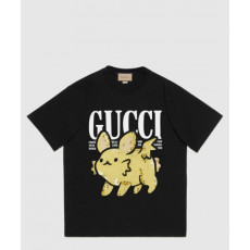 구찌 플라워 코튼 톱