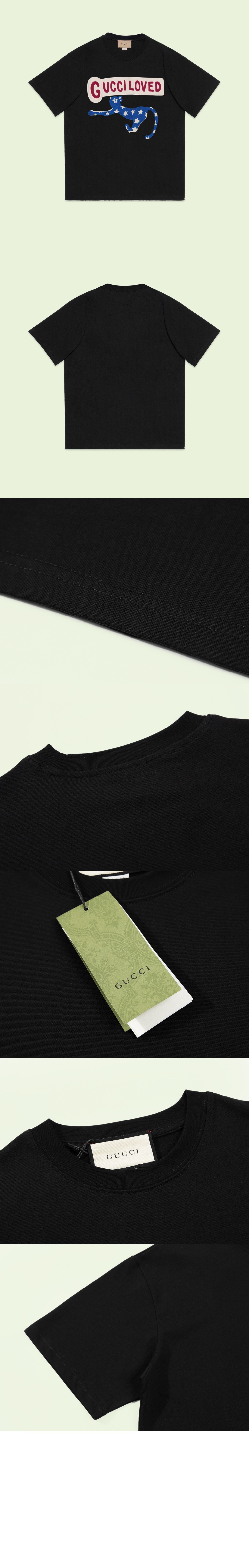 구찌 플라워 코튼 톱